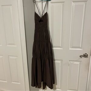 SNDYS Brown Midi Dress